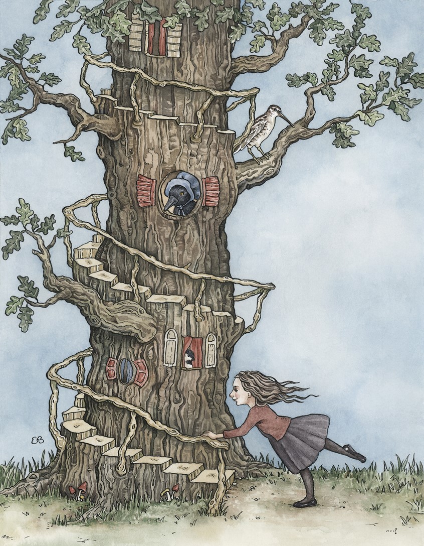 illustration of Illustrated scene from the children's story