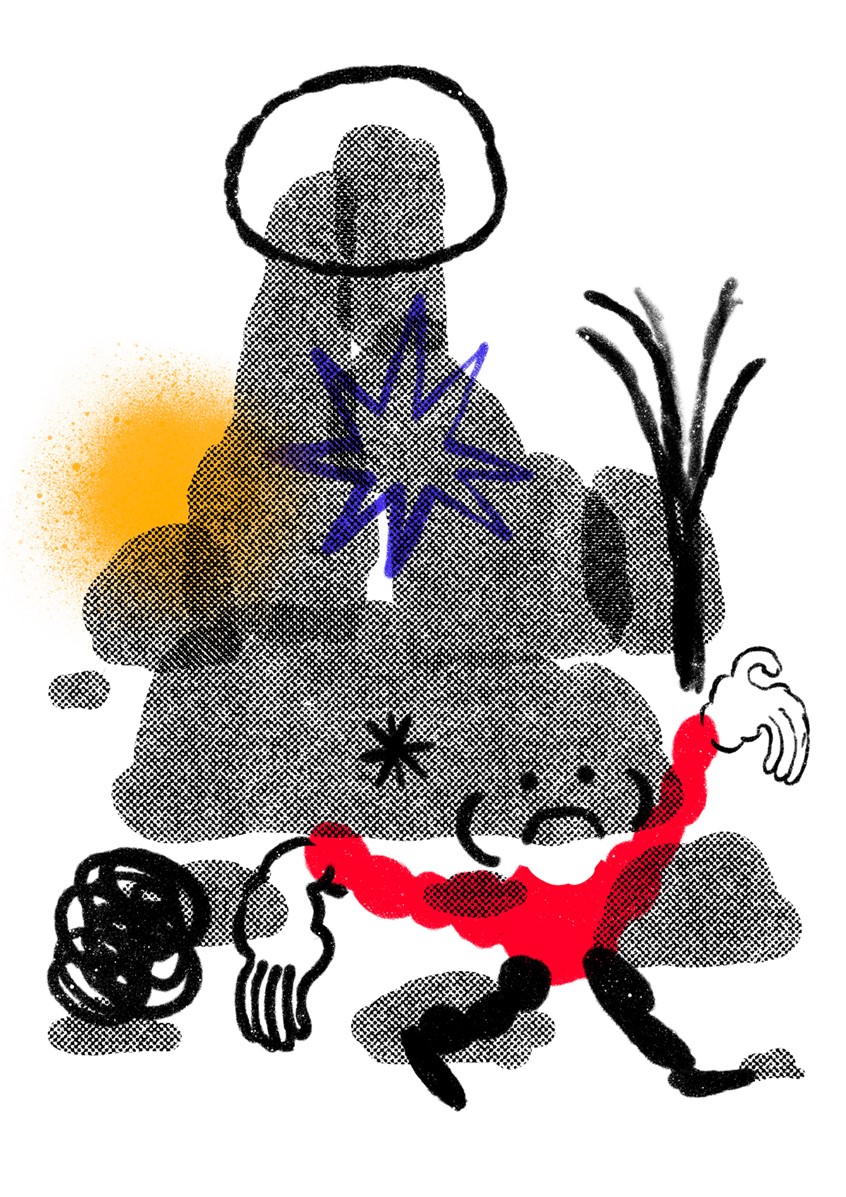 illustration of Dissatisfaction affects everyone, even those who are part of a fantasy world. Editorial, Book, Children Book, pixie, goblin, elf, forest, magic, wizardry, best, illustrator, illustration, artist, magazine, cover