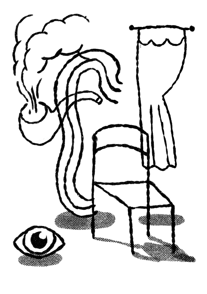 illustration of Conceptual consideration about metaphysical painting and his best starring: Giorgio De Chirico. Editorial, magazine, best, illustrator, illustration, artist, magazine, cover, metaphysic, chair, square, forms, spaces