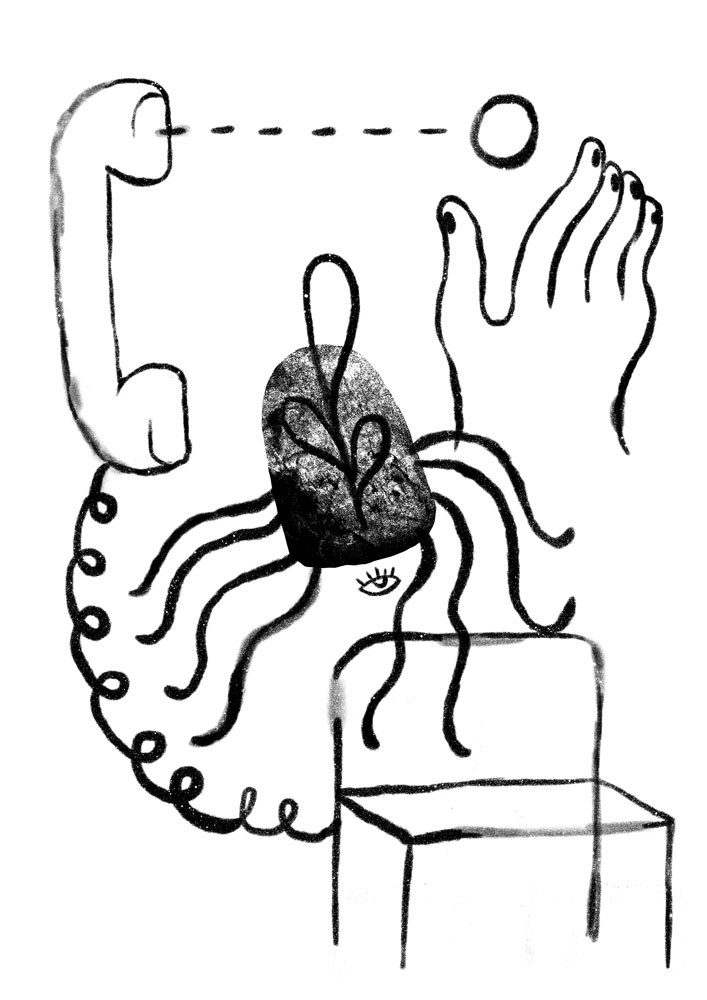 illustration of Conceptual depiction of supernatural, Animals as leader and focus. Editorial, cover, octopus, superstition, best, illustrator, illustration, artist, magazine, cover
