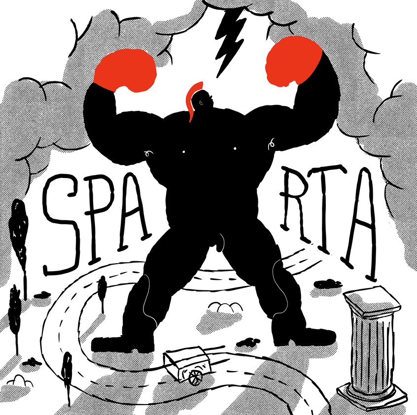 illustration of Conceptual depiction of our own ability we need to become aware of our potential. Like Spartan soldiers that were strong and contemptuous of danger.
Editorial, cover, power, people, protests, portrait, best, illustrator, illustration, artist, magazine, cover, Sparta, historical, history,