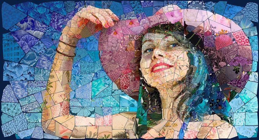 illustration of A series of artworks inspired by the small ephemeral goddesses of the summer - Aphrodite It is a hymn to the female beauty and the different versions of Aphrodite. Sometimes Urania, other moments Pandemos, sometimes erotic, other moments innocent. Sometimes dreamy and sometimes provocative, my Aphrodite is always a mosaic made of tiles from a retro icon of nature. More about the project on tsevis.com/endlesssummer
