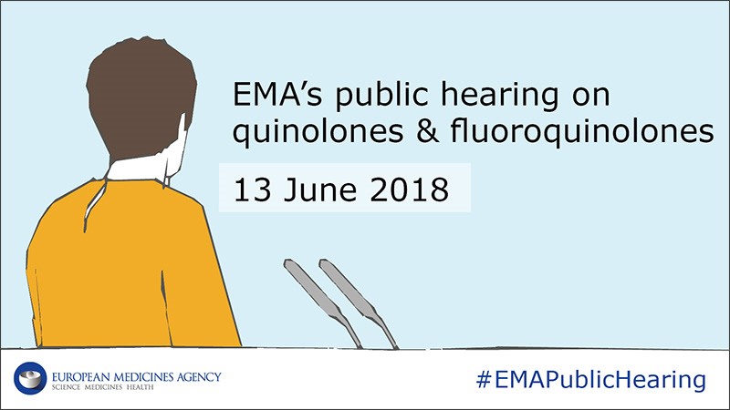 illustration of Drawing of a speaker on a Public Hearing, an event organised by EMA (the largest EU Agency) in London. Scanned pen and ink drawing transformed into vectors.