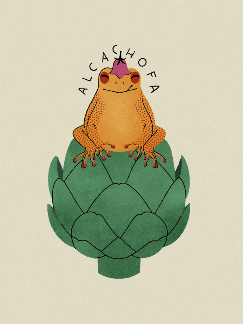 illustration of Character Closeup: The Artichoke. Illustration about seasonal foods to eat in January, here in Peninsular Spain, served with a pinch of humor. Personal work.
.
Food
Gastronomy
Seasonal
Produce
Celebration
Vegetables
Artichoke