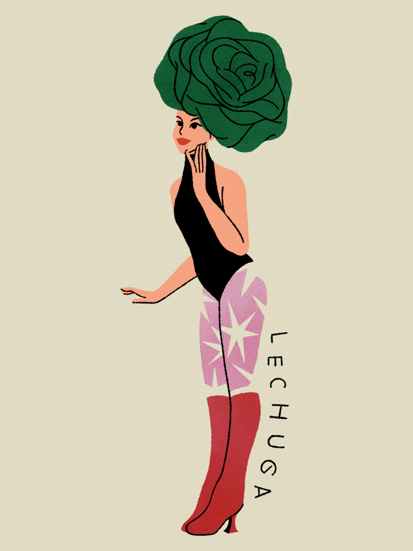 illustration of Character Closeup: The Lettuce. Illustration about seasonal foods to eat in January, here in Peninsular Spain, served with a pinch of humor. Personal work.
.
Food
Gastronomy
Seasonal
Produce
Celebration
Vegetables
Lettuce