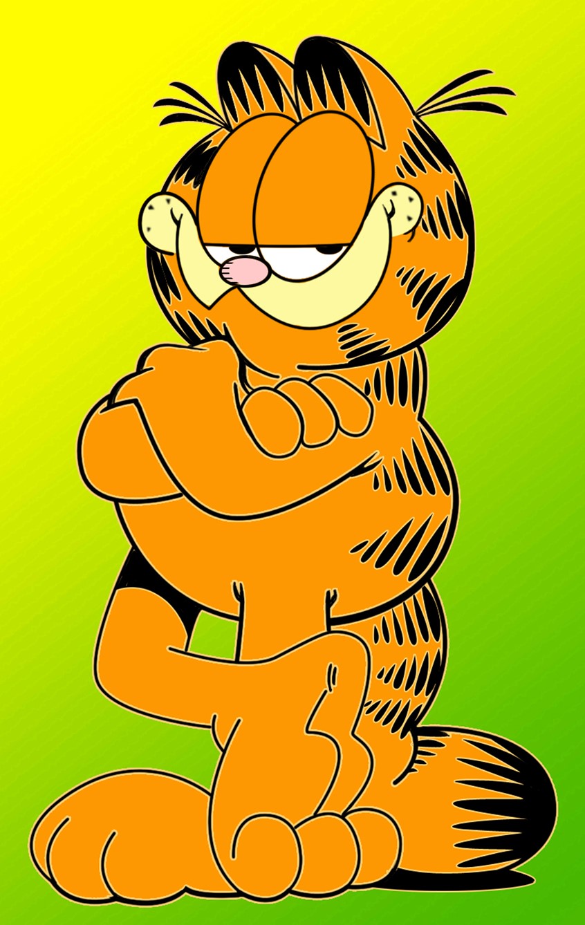 illustration of He's selfish, sarcastic, lazy, yet surprisingly endearing – he's Garfield! His passion for food and sleep and his aversion to exercise are legendary.
Garfield is now part of the Nickelodeon family. Promotional piece by Mr Scott