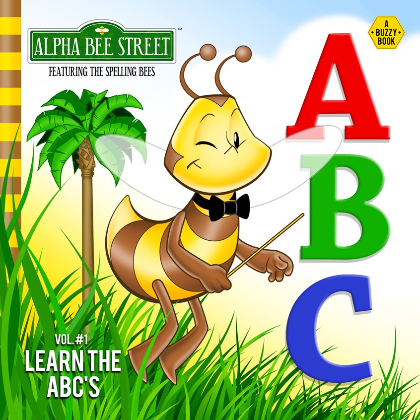 illustration of Introducing ALPHA BEE STREET™ and the SPELLING BEES™ Teach the ABC’s with this new fun filled picture book loaded with bright, colorful art guaranteed to dazzle and delight buzzy little bees of all ages. / 30pg. Educational - Picture Book / 2020 Buzzy Bee Books