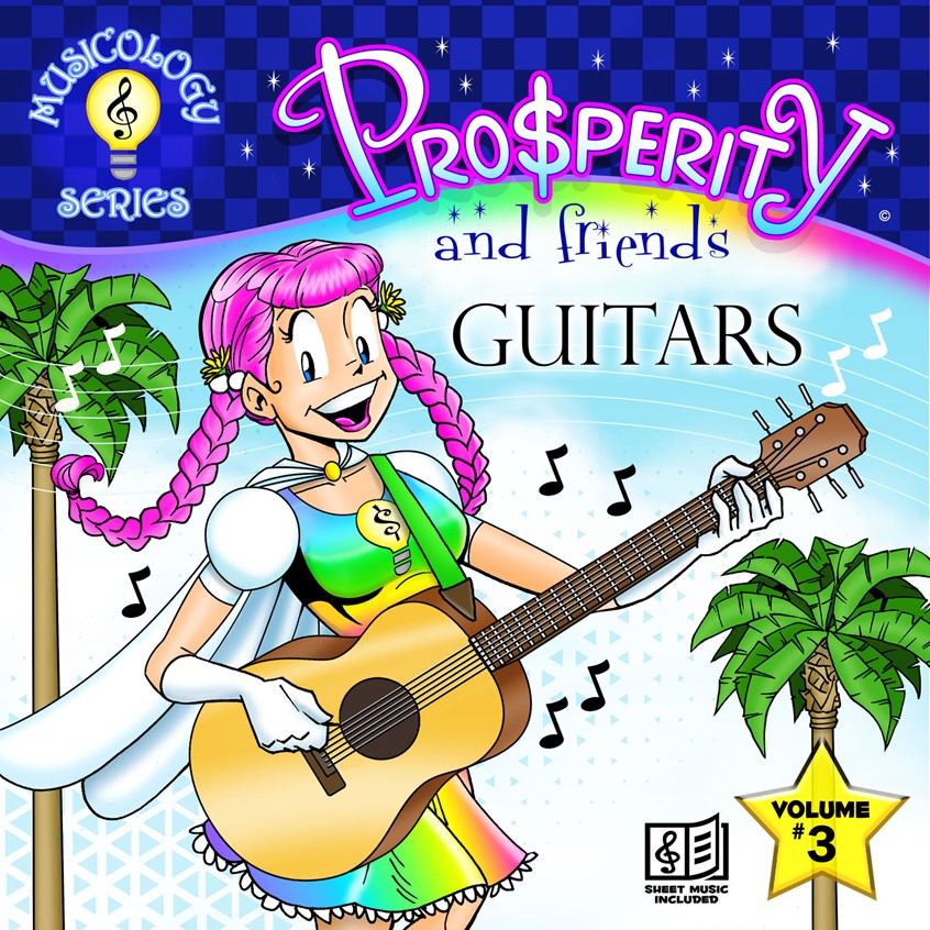 illustration of Prosperity lives in Prospertopia and makes dreams come TRUE! Mr Scott and Author Angela DiCarlo bring the world of Prospertopia alive with a host Interplanetary friends. / Activity-Educational books / 2019 Prosperity and Friends