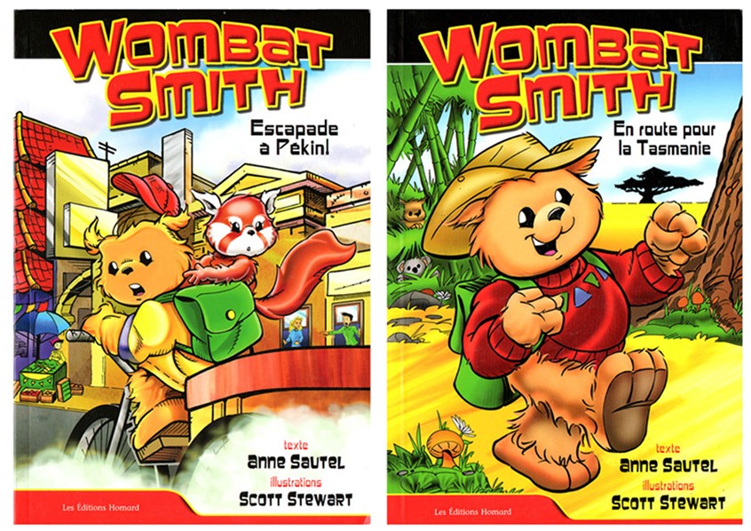 illustration of What if one day you discovered you were a little bit different? What if one day you discovered you weren't like the rest of your family? What if one day you discovered that you were - A MARSUPIAL?!! That day became the beginning of a great adventure for Wombat Smith! / Junior novel featuring 60+ Illustrations by Mr Scott / 2007 Lobster Press