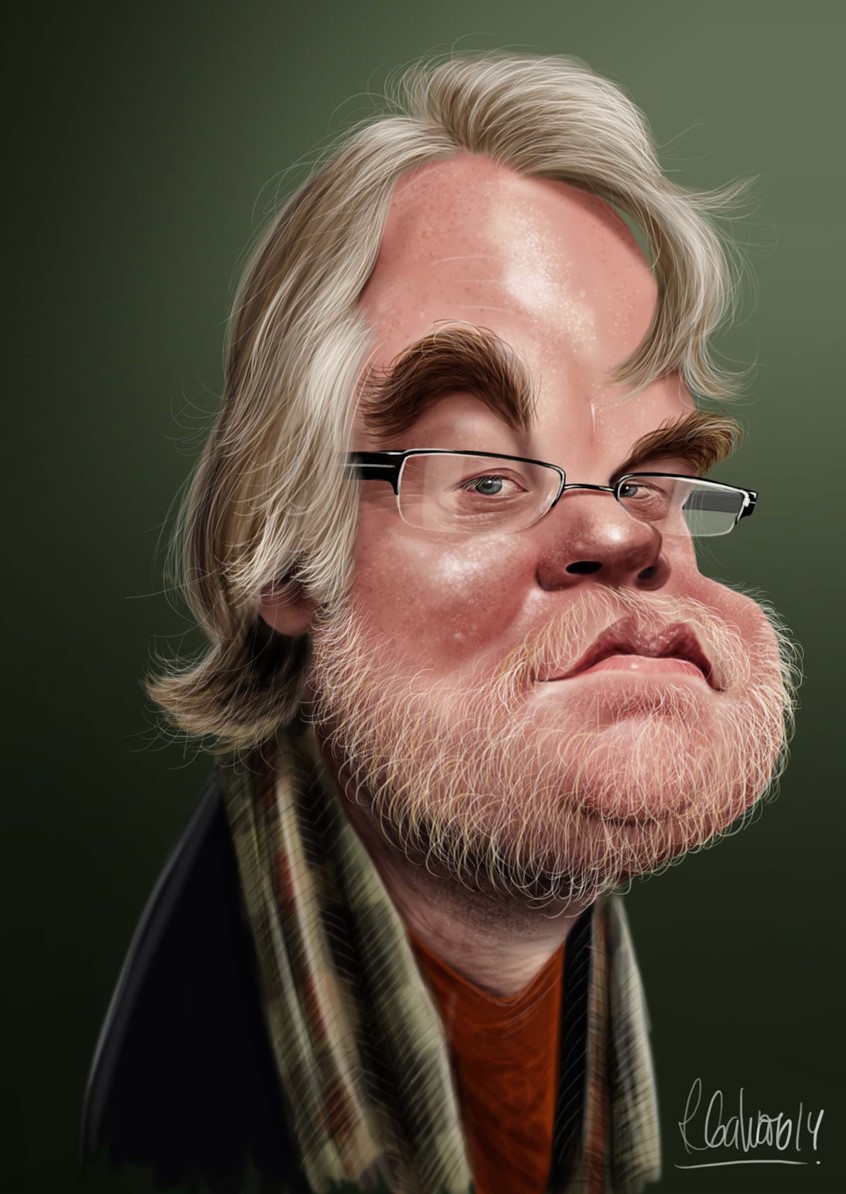 illustration of F/C digital caricature of the actor Philip Seymour Hoffman done in Procreate ( personal project), digital, caricature, wormhole, science, people, humor, realism, cartoon, whimsical, sports, portraits of political personalities, portraits of business personalities, portraits of movie actors and actresses, celebrities, musicians,Tesla, electric vehicles, clean energy, politics, brexit, soccer.