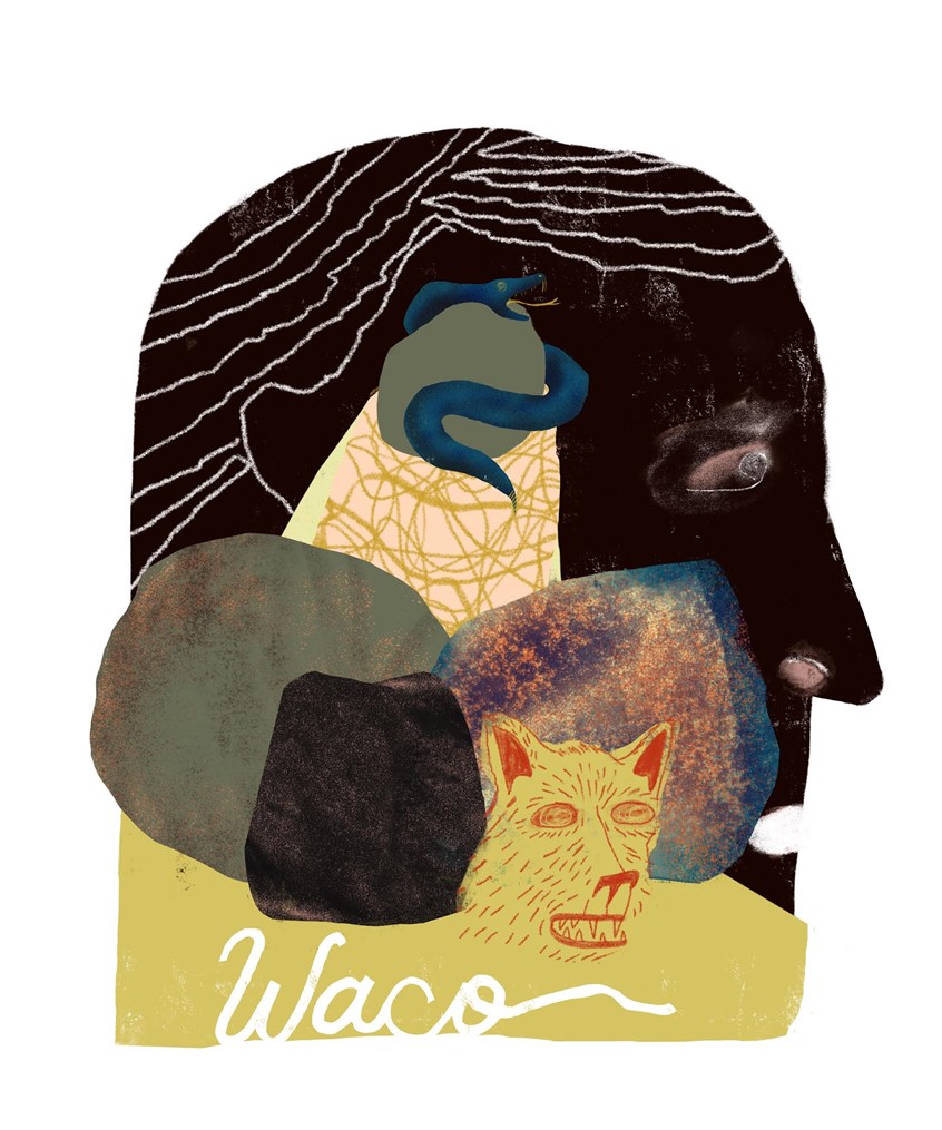 illustration of Abstract portrait/idea collage
nature, face, weird, conservation, identity, Rocks, rock, rattlesnake, snake, wolf, dog, line drawing, texas, waco, lettering,
outdoors, weird, odd, Science, fiction inspired, peaceful, calm, serine, midcentury, modern, modernism, line, airbrush, texture, face, health, mental, fear, guidance, self, depression, conceptual, conceptual art