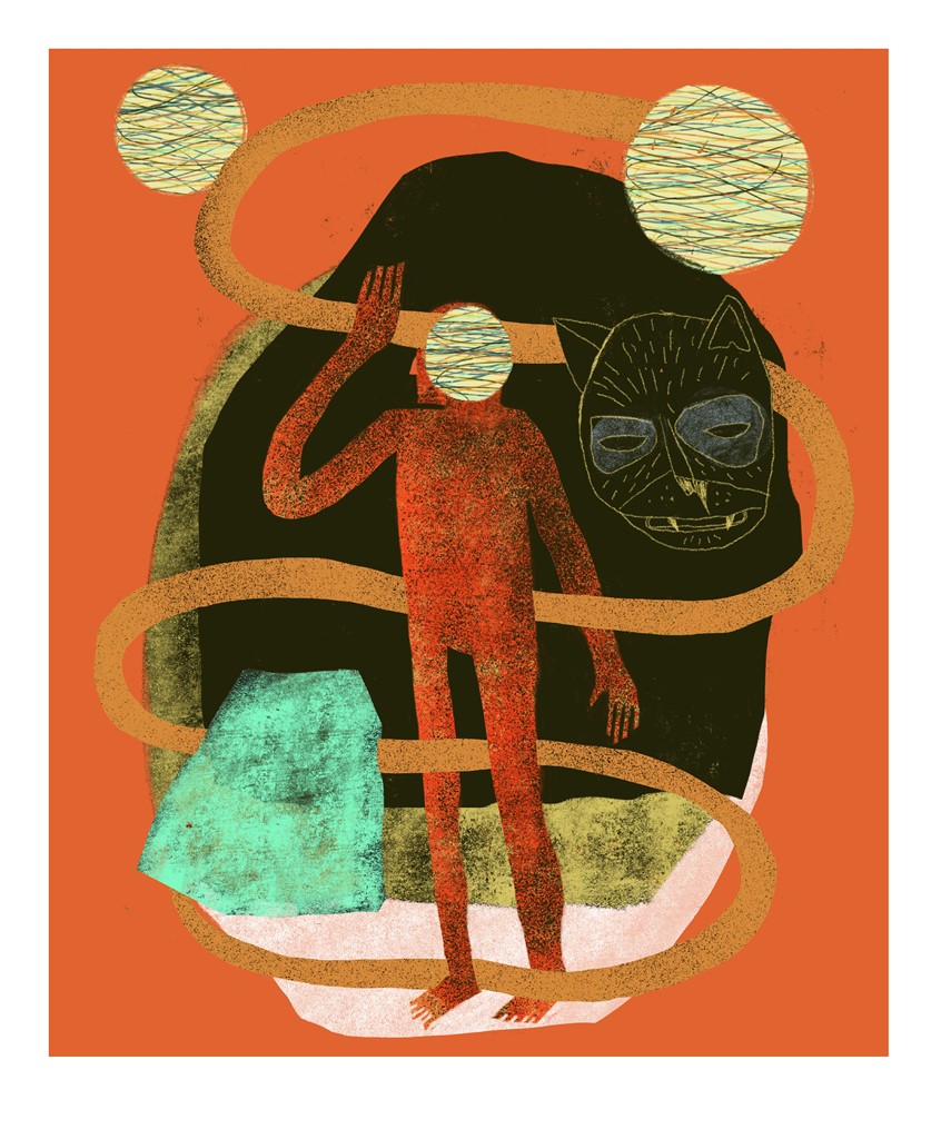 illustration of Rock, Rocks, Snake, Rattlesnake, void, nature, space, faceless, weird, figurative, fineart, linedrawing, explorer, prehistoric, alien, attack, nature, hiking, outdoors, weird, odd, Science, fiction inspired, peaceful, calm, serine, midcentury, modern, modernism, line, airbrush, texture, animal, cat, cats, conceptual, conceptual art