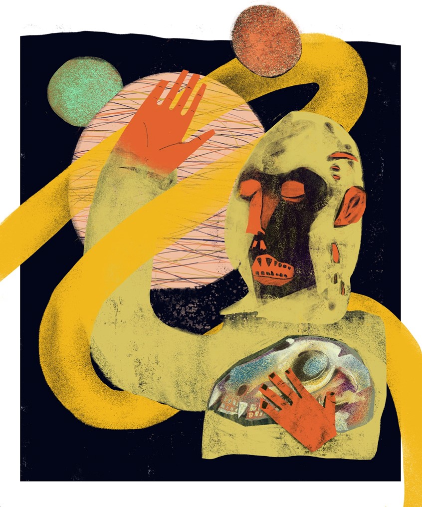 illustration of I love Star Trek but my wife doesn't show much interest so I often watch it alone.
Rock, Rocks, space, moon. , face, weird,
worldly explorer, prehistoric, alien, attack, nature, hiking, outdoors, weird, odd, Science, fiction inspired, peaceful, calm, serine, midcentury, modern, modernism, line, airbrush, texture, Animal, skull, big foot, ape, cosmic, monster,
greeting, fear, unknown, conceptual, conceptual art
