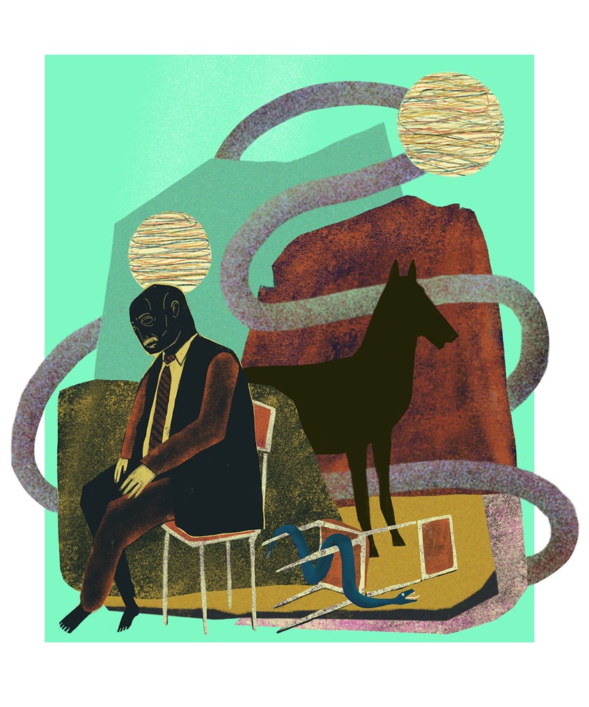 illustration of fear, uncertainty, loss, shock, sadness, closeness. nature, space, face, weird, conservation, equality, ownership, identity, outdoors, weird, odd, Science, fiction inspired, peaceful, calm, serine, midcentury, modern, modernism, line, airbrush, texture, horse, fineart, figure, lost, rocks, sun, moon, faceless, alone, portrait, health, mental, therapy, AA, conscience, dream, oldfashion, conceptual, conceptual art