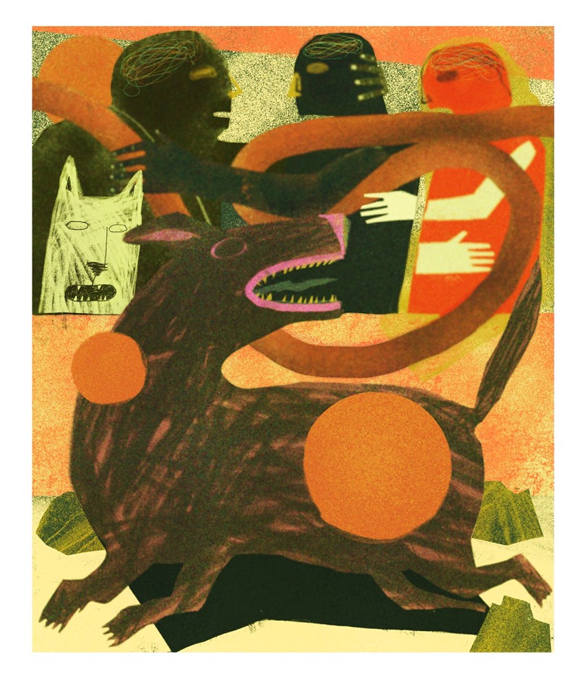 illustration of crowed, audience, dog, show, dog show, best in show, conceptual, conceptual art, embracing, pets, animals, dog fighting, animal cruelty, show, dogs, greeting, pet smart, pet people,
