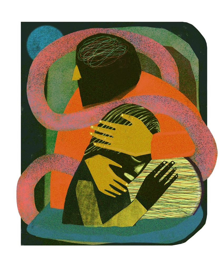 illustration of family, bond, father, dad, fathers day, daughter, relationships, girl, child, kid, Father daughter, conceptual, conceptual art, myth, folklore, people, figures,
