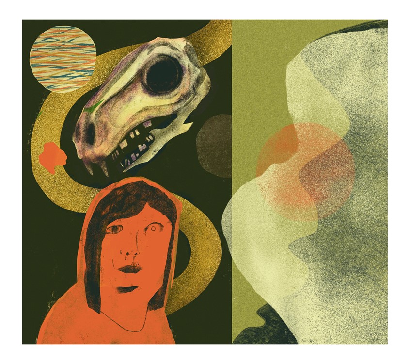 illustration of Primitive portrait of an average everyday person trapped in a green void.
Existence, nature, thought, experiment, drugs, journey, sleep , conscience, out of place.