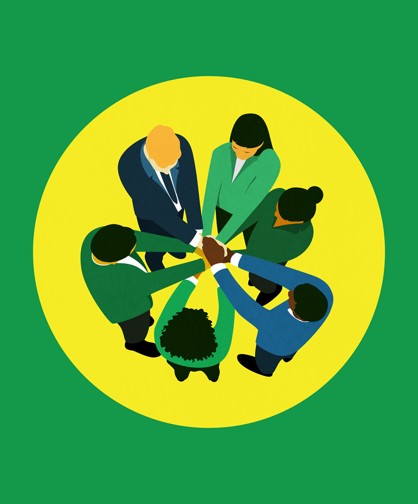 illustration of for Security Management Magazine. Lost in Translation ; workplace violence prevention programs
corporate ; workplace ; business ; workforce ; handshake ; brainstorm ; teamwork ; diversity