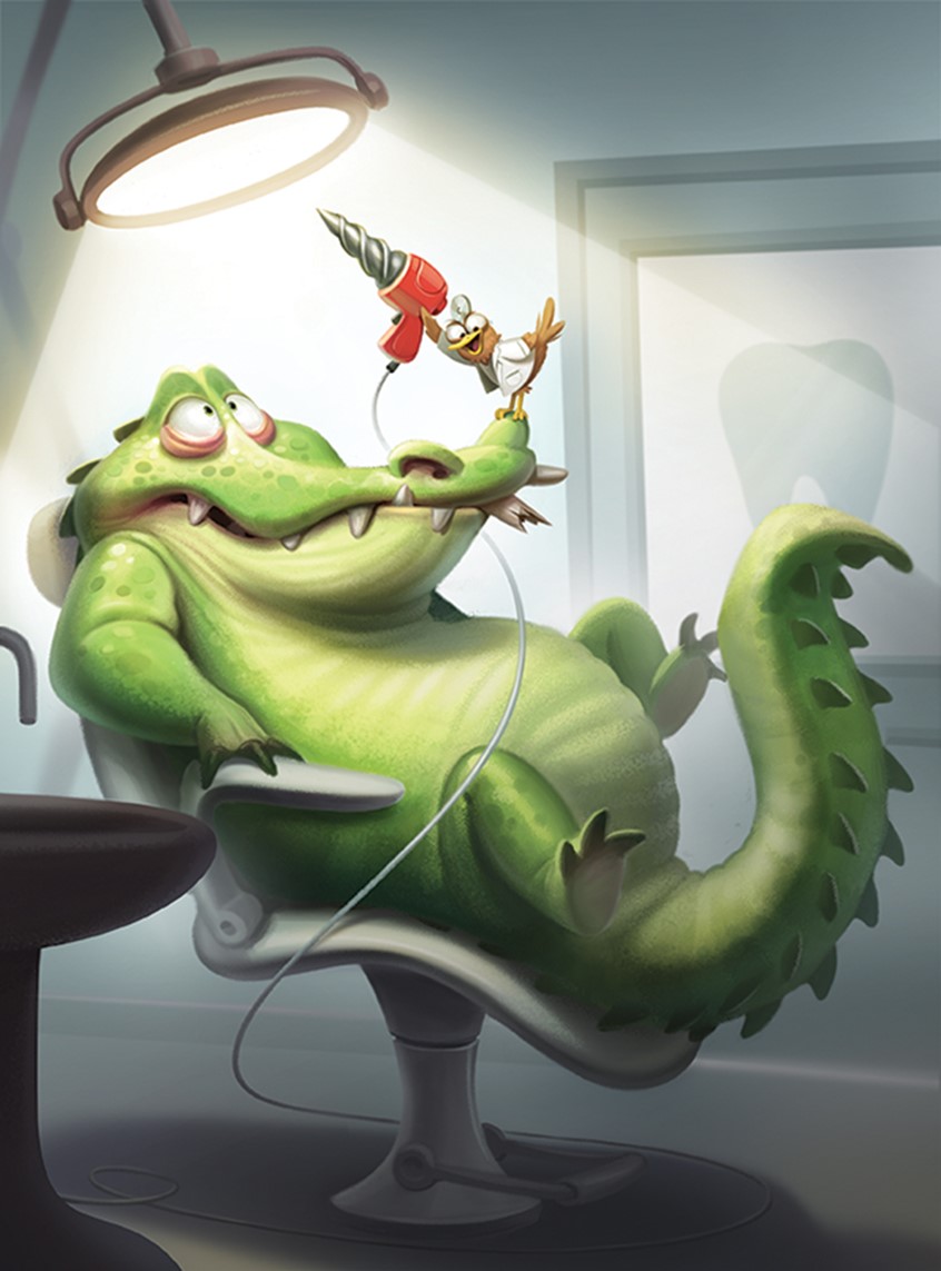 illustration of Humour, Seasonal, Character Design, Picture Books, Figurative, Monsters, Christmas, Alligator,