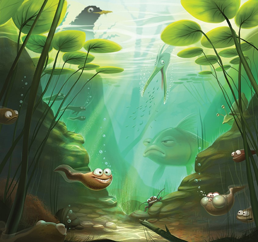 illustration of Humour, Seasonal, Character Design, Picture Books, Figurative, Monsters, Christmas, Sea life, Underwater