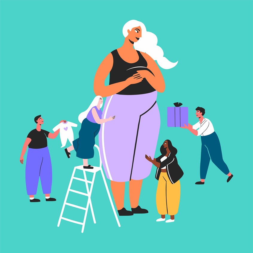 illustration of WOWMOM is a space designed to inform and create a connection between pregnant women. In this platform, real experiences of women and guidance by experts in maternity converge.
Women, Woman, Pregnancy, Power, Funny, Modern, Blue, Cyan, Feminist, Feminism, Pregnant, Pregnancy, Wellness