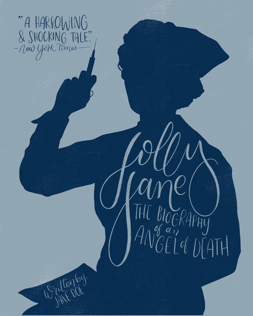 illustration of book cover, book jacket, kidlit, children's publishing, children's book, lettering, typography, inspirational, illustrated type. jolly jane, vignette, portrait, mystery, horror, book design, illustrated cover, illustrated type