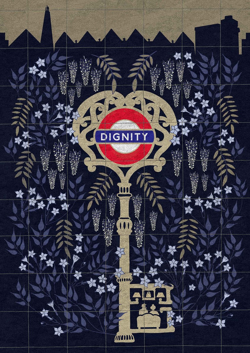 illustration of Celebrating Red Cross Garden, London, set up by Octavia Hill, founder of the National Trust to provide dignified housing for the poor & green spaces for Londoners.
Illustrator, Heritage, Folk Art, William Morris-esque, Tile, Design, Underground, Book Cover, Magazine, Flowers, Botany, Beauty, Cityscape, Natural Parkland, Landscape, Outdoors, Scenic, Sky Illustration, Beauty, Bench, Lovers, Night-time, Public Park, City, London, Skyline, Dark, Leaves, Cityscape, Panoramic, Romantic