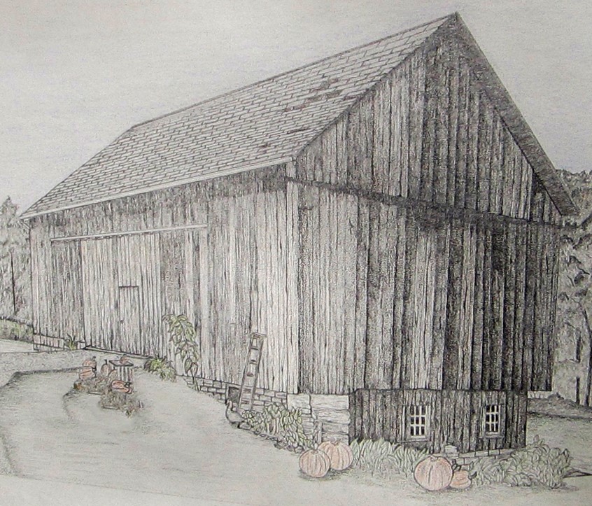 illustration of Graphite pencil illustration of an old wooden barn. Client wanted this done before they re-sided it with aluminum siding to help preserve its original look.
Keywords: Barn, architectural, wood, farm, graphite, realistic, historical, old, woodgrain,