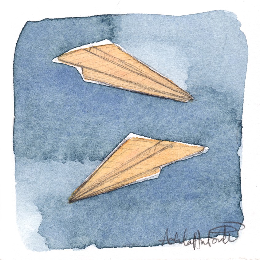 illustration of Paper Airplanes. 3