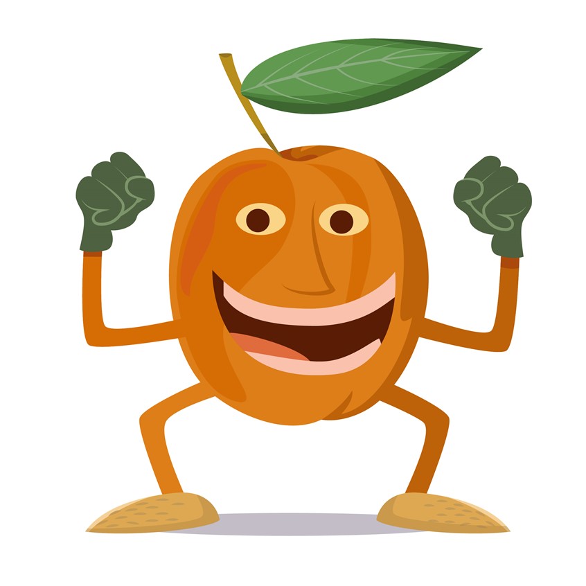 illustration of Image made for the app Healty family, learning about how to live a good life.
Peach, rock, cool, shouting, loud, card, entertain, food. vegetable. power, character design, funny, children, heatlhy,