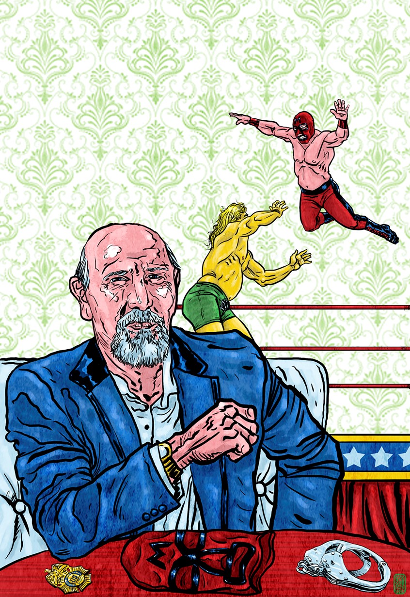 illustration of This editorial illustration was the cover of West Of magazine. It accompanied an article with the same title as the illustration.