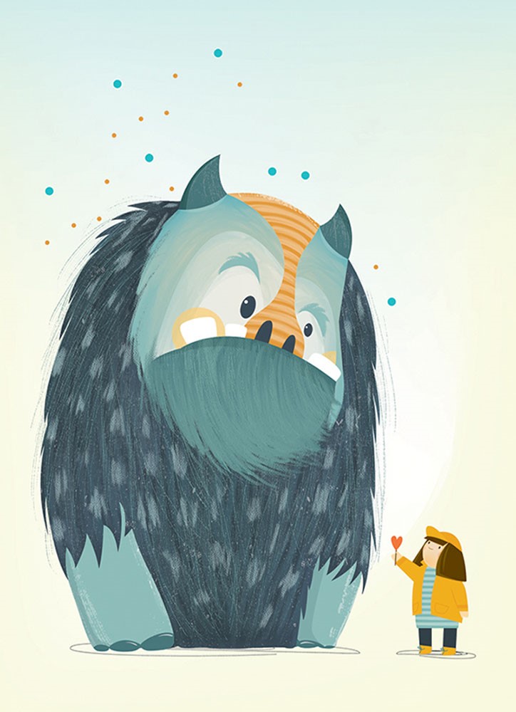 illustration of Personal Illustration
monster, cute, love, friendship, friend, furr, humour, nose, stripes, blue, heart, loving, sympathy, loving, children's, kids, children's illustration, cute, loving, poster, greeting card, children's illustration, toys, children's toy, loving, giving, cute monster, blue,