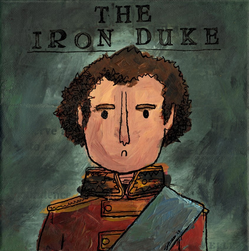 illustration of Commissioned piece for a caricature of the Duke of Wellington // history, military, Arthur Wellesley, 19th century, 1800s, Britain, British, UK, tory, tories, uniform, politics, politician