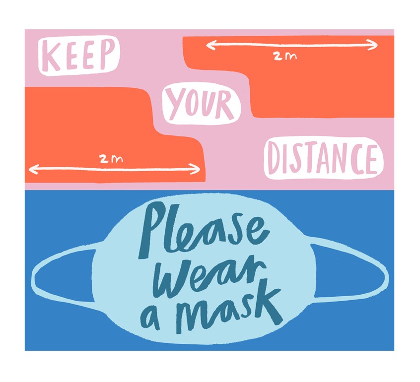 illustration of Covid lettering for social distancing and covid precautions.
Covid19, Covid Signage, Covid Type, Covid Signs, Covid illustration, health, medical. lettering, typography, friendly signage