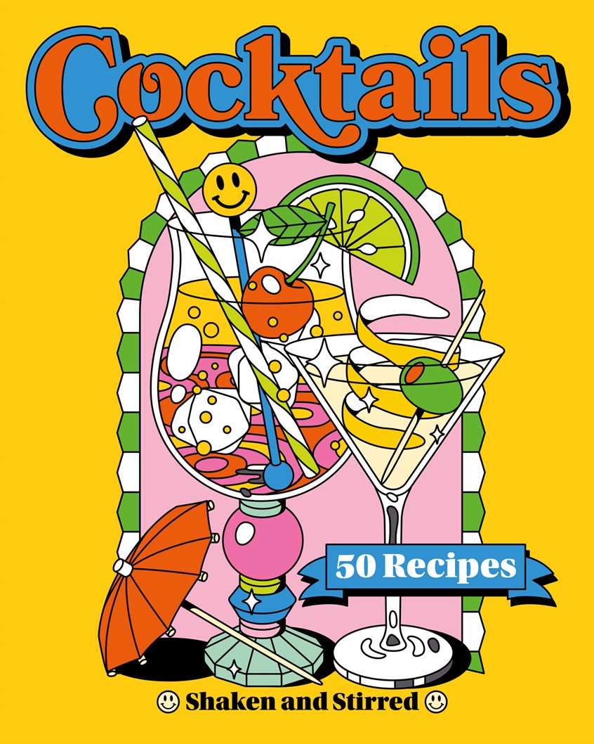 illustration of COVER ILLUSTRATIONS, DESIGN, PATTERNS, END-PAGES
A collection of illustrated cover designs for a series of recipe books for Nextquisite Publishers. Cocktails, Ice Cream, Burgers and Pizza – part of a continuing series of colorful recipe books. I created the illustrations, designed the covers, and created a fun, patterned end-page design for each.
