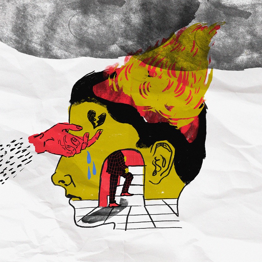 illustration of The feeling of heartbreak
Heartbreak, mindfulness, mind, love, passion, editorial, book, book cover, emotions, sad, heart, paper, print, self, magazine, packaging, face, fire, dream, youth, mental health, contemporary, textbook, dating, surreal, young adult, frustration, health, face, body