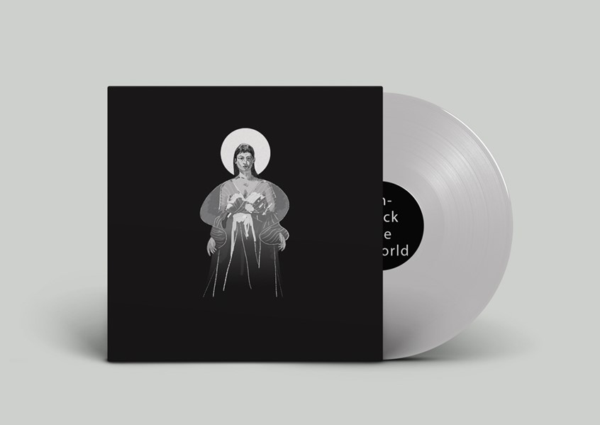 illustration of All Mirrors album artwork for artist Angel Olsen. The musician creates a lurking dark story with this project. The illustration reflects her portrait in the All Mirrors music video.