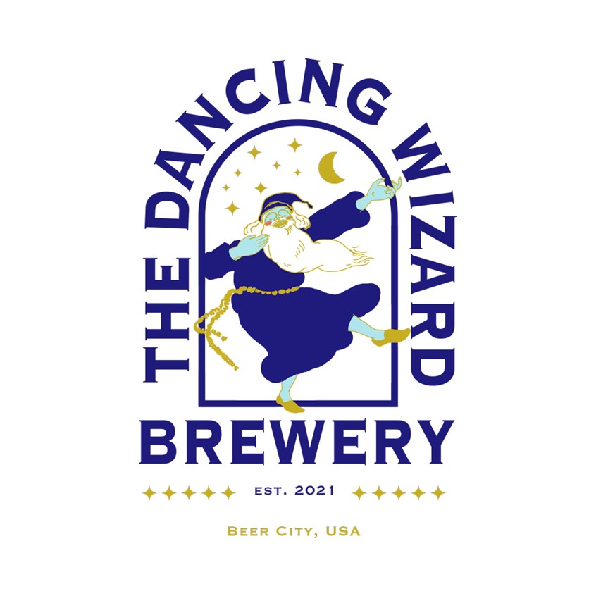 illustration of The Dancing Wizard Brewery is a concept I created for the tabletop gaming-inspired brewery. The beer’s identity remains playful with the cheerful wizard dancing through the frame of the full logo. The brewery encourages its patrons to enjoy a beverage while role-playing at home or at the brewery. The brewery would incorporate more characters and fill out a loose narrative. where all these figures enjoy each other's company while adventuring with one another!