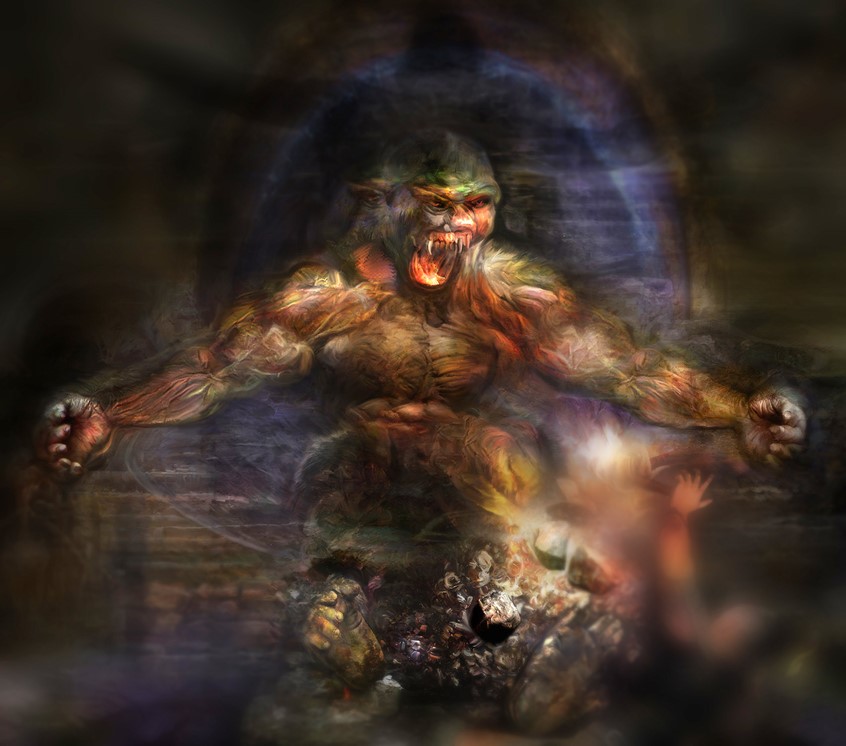 illustration of One of the many monsters or non-playing characters in development for the D&D Adventure The Gates of The Shadowmage by The Eldritch Press. Monsters, npc, dungeons and dragons, fantasy art,
