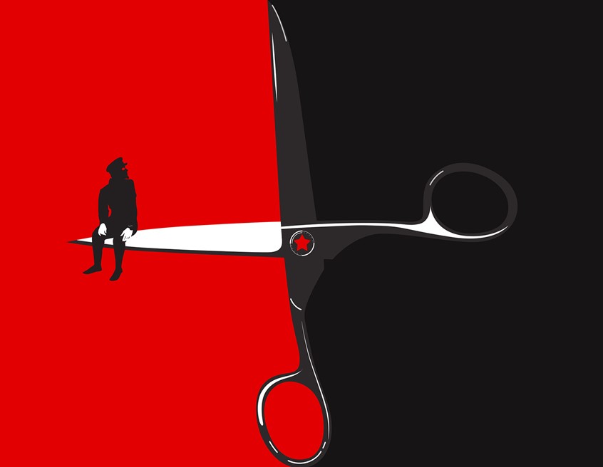 illustration of This picture has been created related to the Trotsky TV series.
Trotsky was a brilliant thinker, speaker, and organizer, the “demon” of the revolution, as they used to call him, a contradictory figure...And I wonder, at what point do big ideas turn into despotism? Why does it have blood and then darkness? Why did the scissors cut history into “before” and “after,” and what was Trotsky’s part in the process?