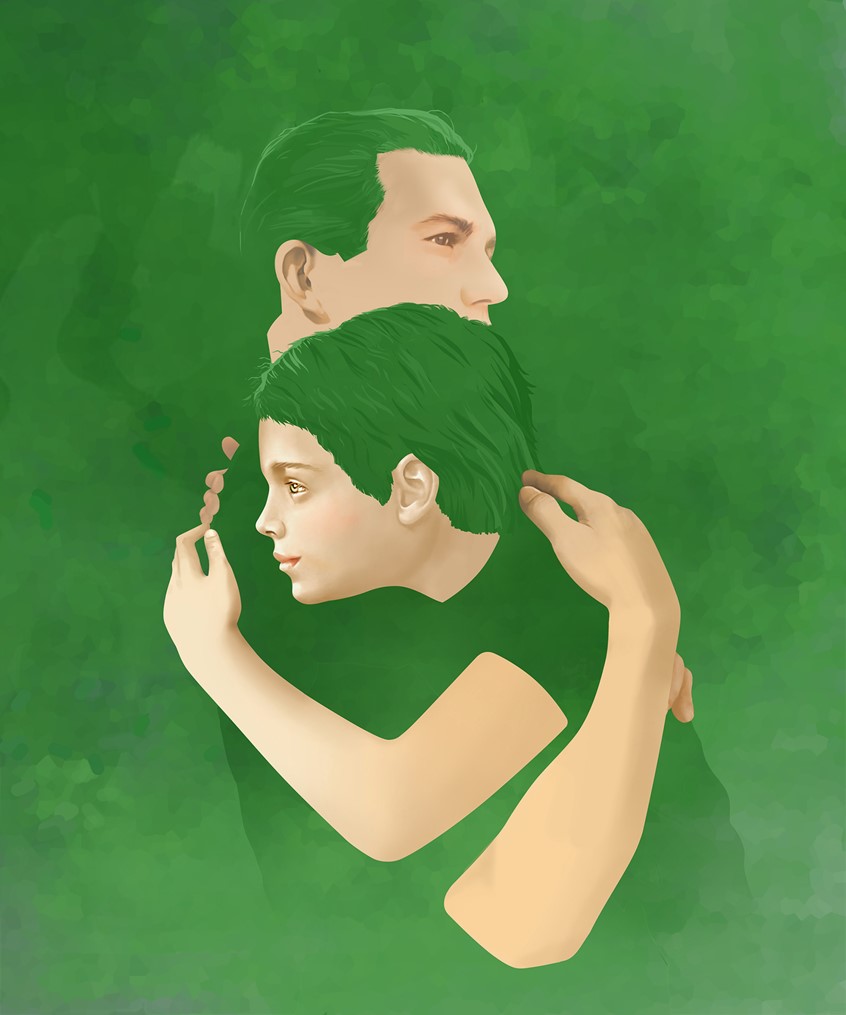 illustration of My cover for the Kids and Family issue for the ForbesLife. The issue’s main characters are two multi-child fathers, both from the Forbes list, who are intended to leave their wealth to charity funds.
When you usually see pictures of a parent giving a gentle hug to a child, the parent is most likely to be a mother. But this is not right. We break stereotypes in the ForbesLife cover story.