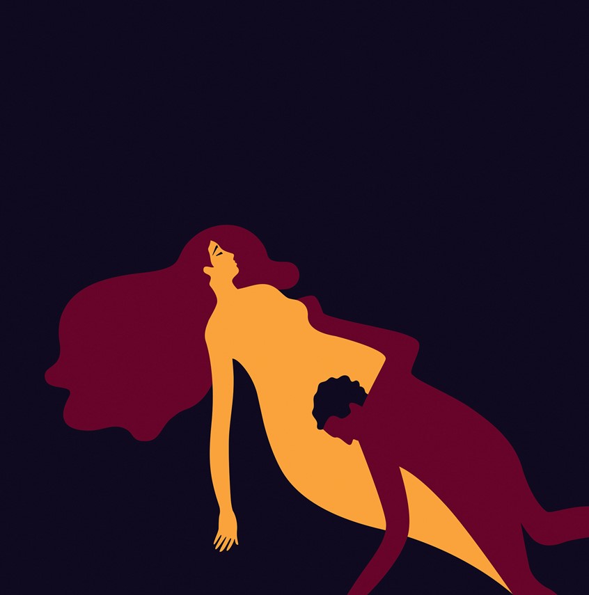 illustration of “To enter and to exit safely.” The first and the main Illustration from a series of eight for an article in ForbesLife about myths around midlife crisis and ways out. Because the article was about myths, my idea was to draw illustrations in the style of ancient Greek painting on amphorae.