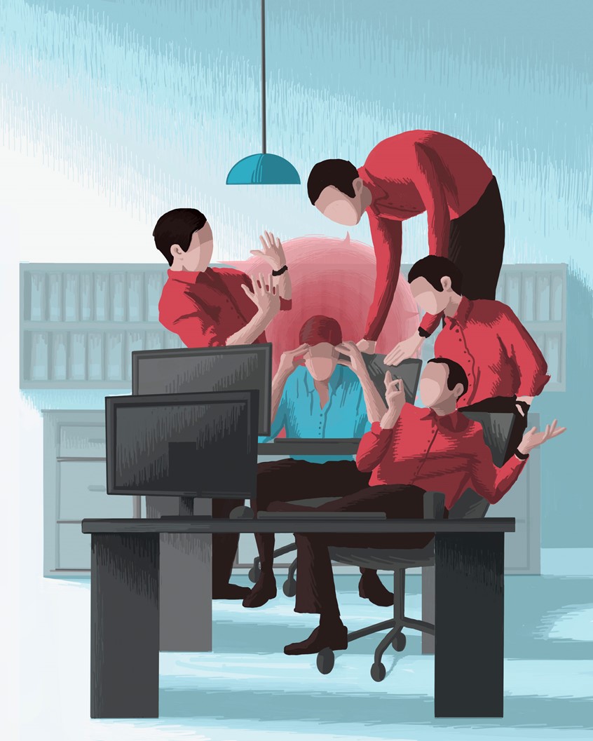 illustration of Some people won’t stop talking, regardless of their conversational partner.
They don’t notice, when the other one doesn’t have time or interest in talking,
despite the fact that humans usually are good at noticing little signs in the behavior of others.