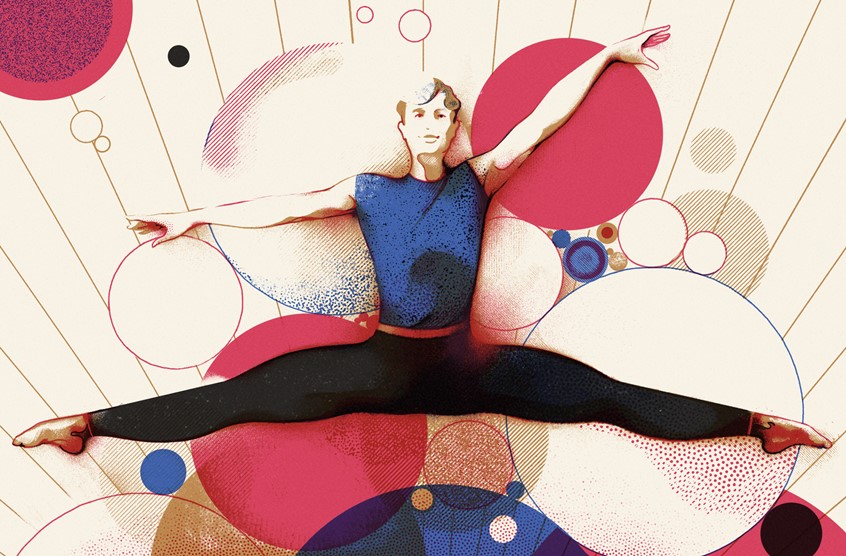 illustration of Bernstein in a Bubble, set to Leonard Bernstein’s “Divertimento,” from 1980, was created recently in a bubble residency in upstate New York, following strict covid protocols. It’s like a blast of fresh air.