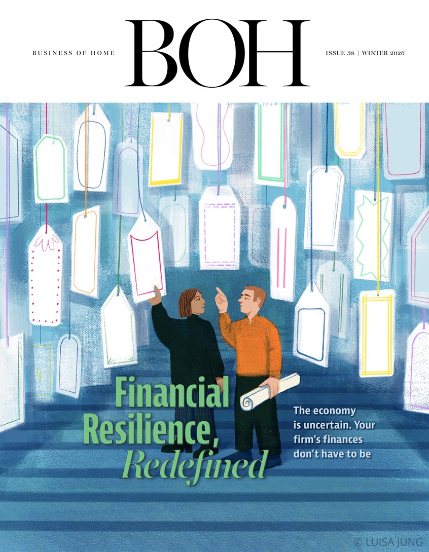 illustration of Cover illustration for the Money Issue of Business of Home
This issue addresses the many facets of money, from expanding budgets and overcoming roadblocks around money conversations to navigating recession challenges.