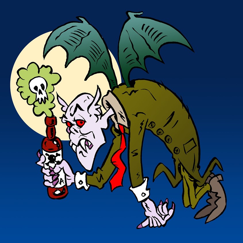 illustration of All of my cartoon illustrations use humor and edgy linework. My vampire cartoon character was used for my online clothing store and is perfect for comic book and film entertainment projects.