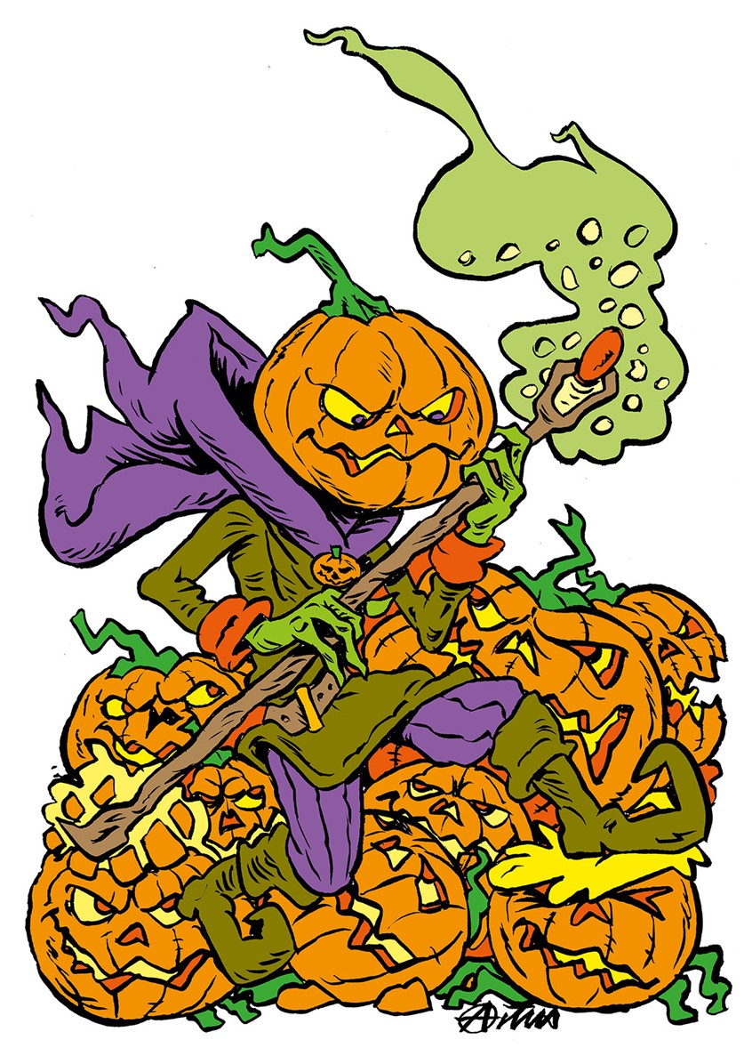 illustration of Everyone who knows me understands why I love to draw edgy but fun Halloween characters and monsters. My Pumpkin characters were used on Halloween Holiday based products and clothing. Magical, whimsical characters perfect for storytelling.