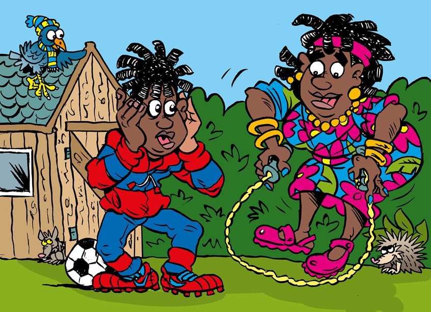 illustration of TWO BOYS - ONE GOAL, FOOTBALL!
The two characters are friends who love
football. Jordan has cerebral palsy and works hard to be able to remove his callipers and play football. Noah is bullied relentlessly and football is his escape. This book has been written to inspire all those football players who want to aspire to be the best at their game. Created to raise money for the charity CRY Cardiac Risk in the Young.