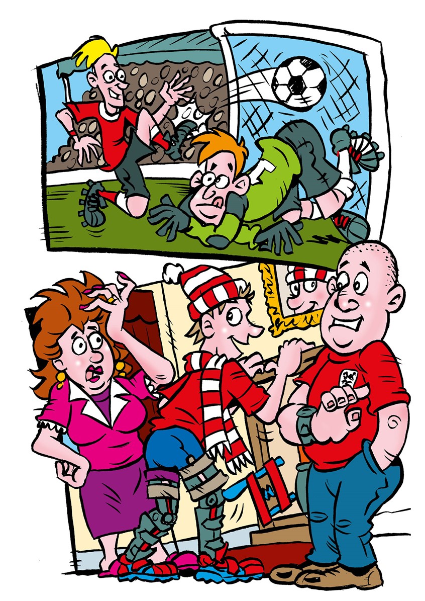 illustration of TWO BOYS - ONE GOAL, FOOTBALL!
The two characters are friends who love
football. Jordan has cerebral palsy and works hard to be able to remove his calipers and play football. Noah is bullied relentlessly and football is his escape. This book has been written to inspire all those football players who want to aspire to be the best at their game. Created to raise money for the charity CRY Cardiac Risk in the Young.