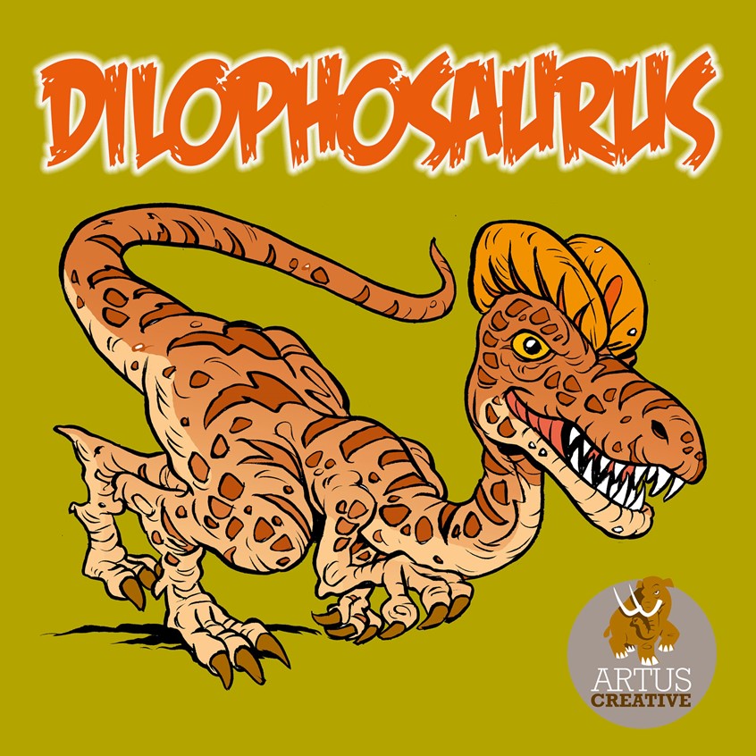 illustration of A new client - 'Little Acorns Boutique' has commissioned a range of child-friendly dinosaur greeting cards, posters. The range also features on the clothing store www.skaskull.co.uk